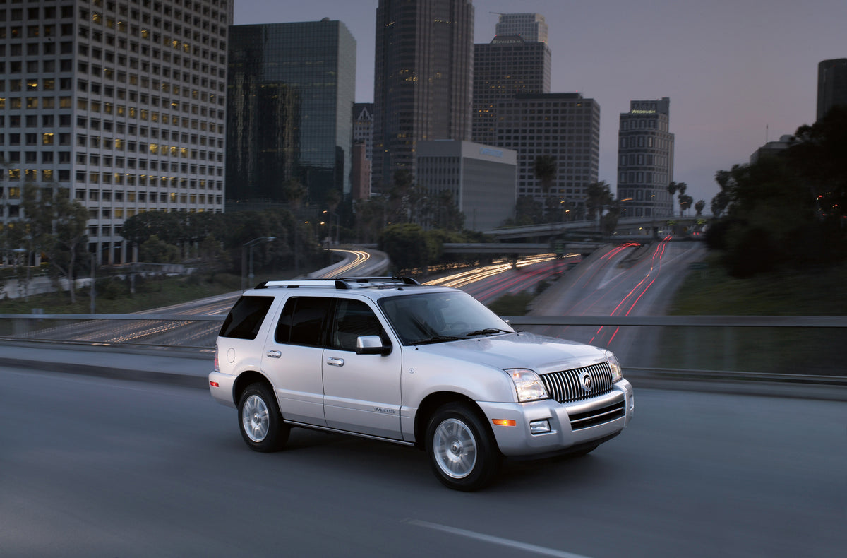This archival image documents the 2007 Mercury Mountaineer in Evening and is preserved in the Ford Heritage Vault as part of Ford Motor Company's historic photographic archive. Free for personal, non-commercial use. Ford Heritage Vault reference A...