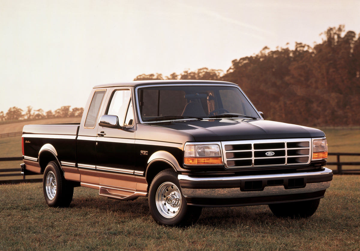 This archival image documents the 1995 Ford F150 Eddie Bauer and is preserved in the Ford Heritage Vault as part of Ford Motor Company's historic photographic archive. Free for personal, non-commercial use. Ford Heritage Vault reference AR-2008-8....