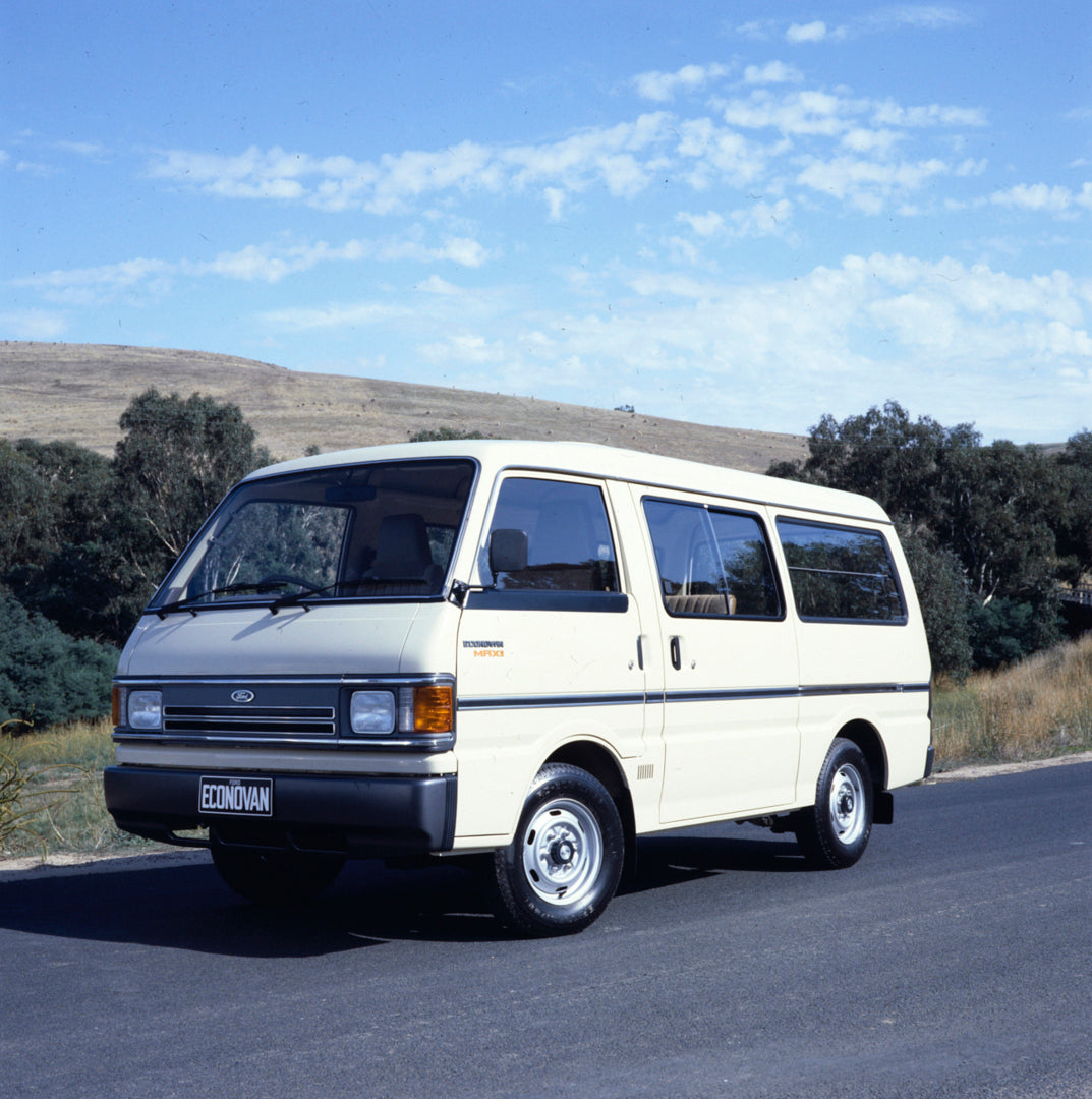 This archival image documents the 1984 Ford Econovan MAXi Passenger Side Front End View on Country Road FAP-2011-3 and is preserved in the Ford Heritage Vault as part of Ford Motor Company's historic photographic archive. Free for personal, non-co...