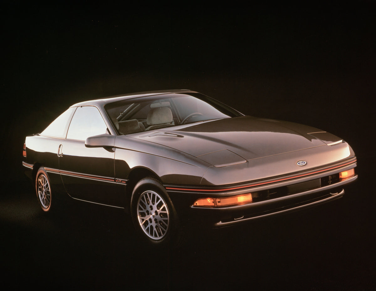 This archival image documents the 1989 Ford Probe and is preserved in the Ford Heritage Vault as part of Ford Motor Company's historic photographic archive. Free for personal, non-commercial use. Ford Heritage Vault reference AR-2008-8.1.2.6912.