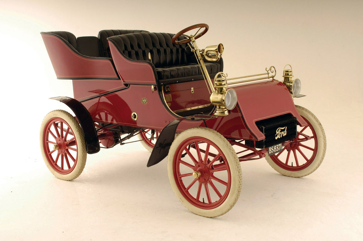 This archival image documents the 1903 Ford Model A and is preserved in the Ford Heritage Vault as part of Ford Motor Company's historic photographic archive. Free for personal, non-commercial use. Ford Heritage Vault reference AR-2008-8.1.4.38.