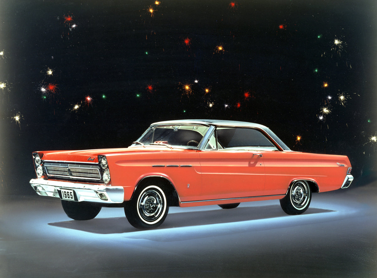 This archival image documents the 1965 Mercury Comet Cyclone hardtop with Multi Lights in Background and is preserved in the Ford Heritage Vault as part of Ford Motor Company's historic photographic archive. Free for personal, non-commercial use. ...
