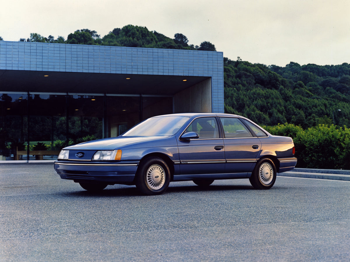 This archival image documents the 1986 Ford Taurus GL and is preserved in the Ford Heritage Vault as part of Ford Motor Company's historic photographic archive. Free for personal, non-commercial use. Ford Heritage Vault reference AR-2008-8.1.2.7151.