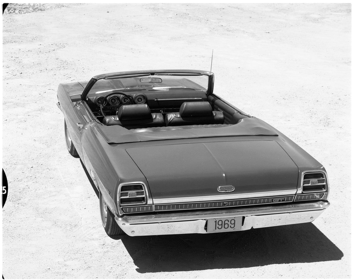 This archival image documents the 1969 Ford Torino GT convertible and is preserved in the Ford Heritage Vault as part of Ford Motor Company's historic photographic archive. Free for personal, non-commercial use. Ford Heritage Vault reference AR-20...