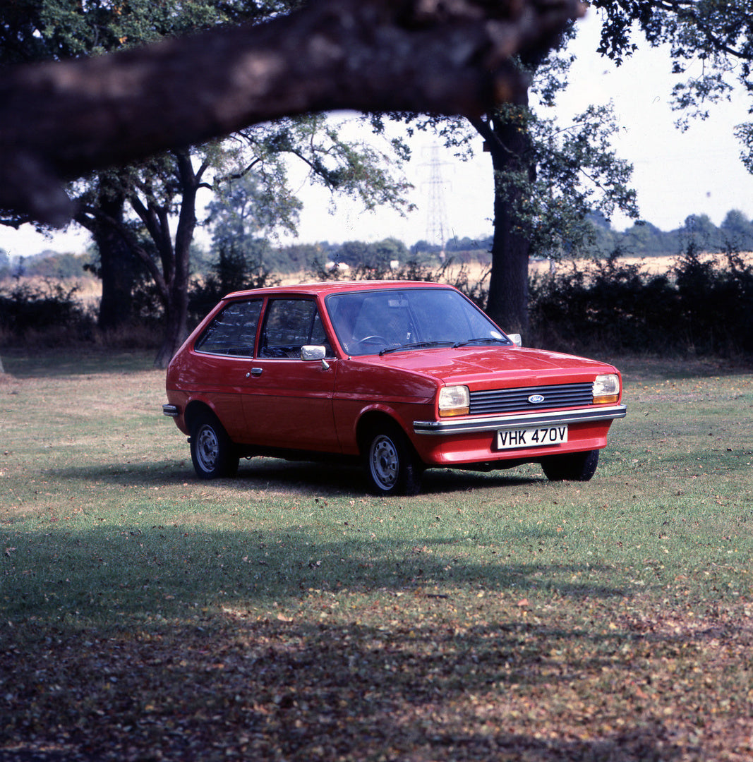 This archival image documents the 1979 Ford Fiesta Mark I L 1100 in scenic field and is preserved in the Ford Heritage Vault as part of Ford Motor Company's historic photographic archive. Free for personal, non-commercial use. Ford Heritage Vault ...