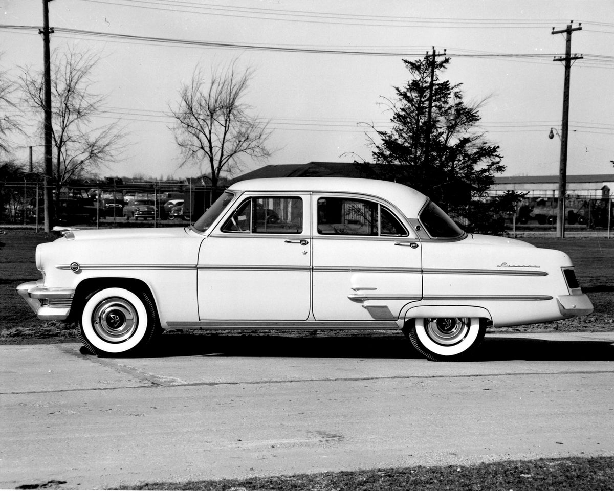 This archival image documents the 1954 Monarch Lucerne Sedan side view on scenic road with trees AR-2007-5 and is preserved in the Ford Heritage Vault as part of Ford Motor Company's historic photographic archive. Free for personal, non-commercial...