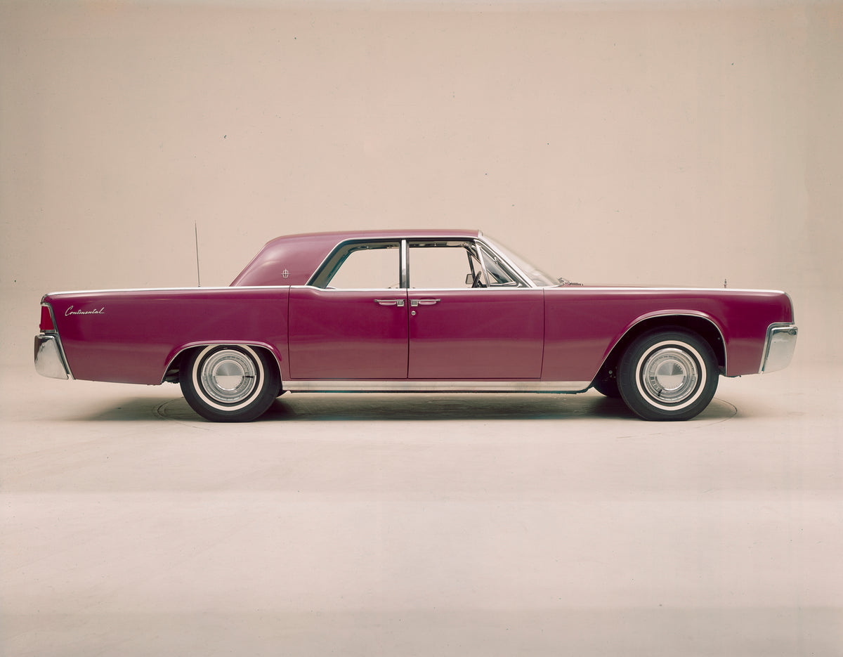 This archival image documents the 1962 Lincoln Continental coach door sedan and is preserved in the Ford Heritage Vault as part of Ford Motor Company's historic photographic archive. Free for personal, non-commercial use. Ford Heritage Vault refer...
