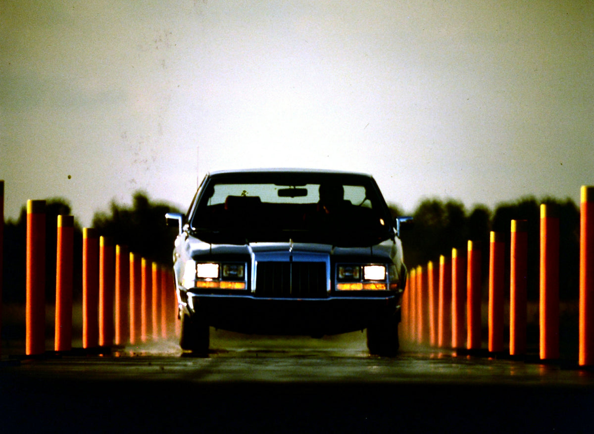 This archival image documents the 1987 Lincoln headlights grille and is preserved in the Ford Heritage Vault as part of Ford Motor Company's historic photographic archive. Free for personal, non-commercial use. Ford Heritage Vault reference AR-200...