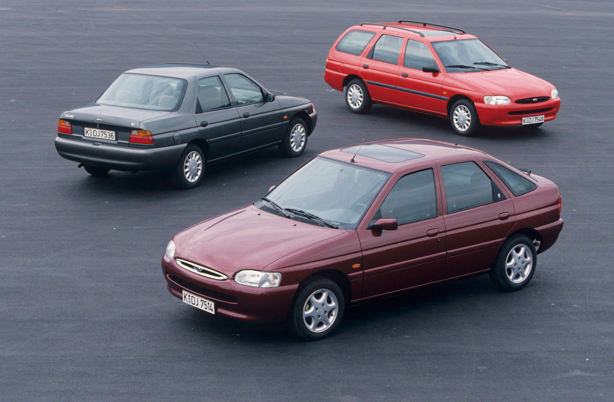 This archival image documents the 1995 Ford Escort Mark V Range and is preserved in the Ford Heritage Vault as part of Ford Motor Company's historic photographic archive. Free for personal, non-commercial use. Ford Heritage Vault reference AR-2008...