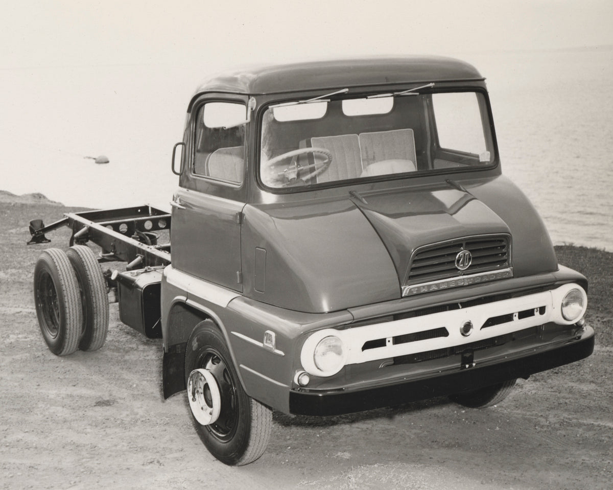 This archival image documents the 1957 Ford Thames Trader Truck Driver Side Front End View by the Waterfront FAP-2011-3 and is preserved in the Ford Heritage Vault as part of Ford Motor Company's historic photographic archive. Free for personal, n...