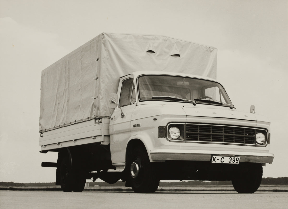 This archival image documents the 1970 Ford A-Series Truck low view on pavement and is preserved in the Ford Heritage Vault as part of Ford Motor Company's historic photographic archive. Free for personal, non-commercial use. Ford Heritage Vault r...