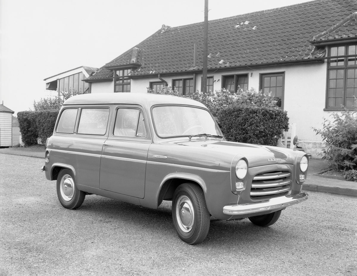 This archival image documents the 1955 Ford Escort estate at Sports Club and is preserved in the Ford Heritage Vault as part of Ford Motor Company's historic photographic archive. Free for personal, non-commercial use. Ford Heritage Vault referenc...