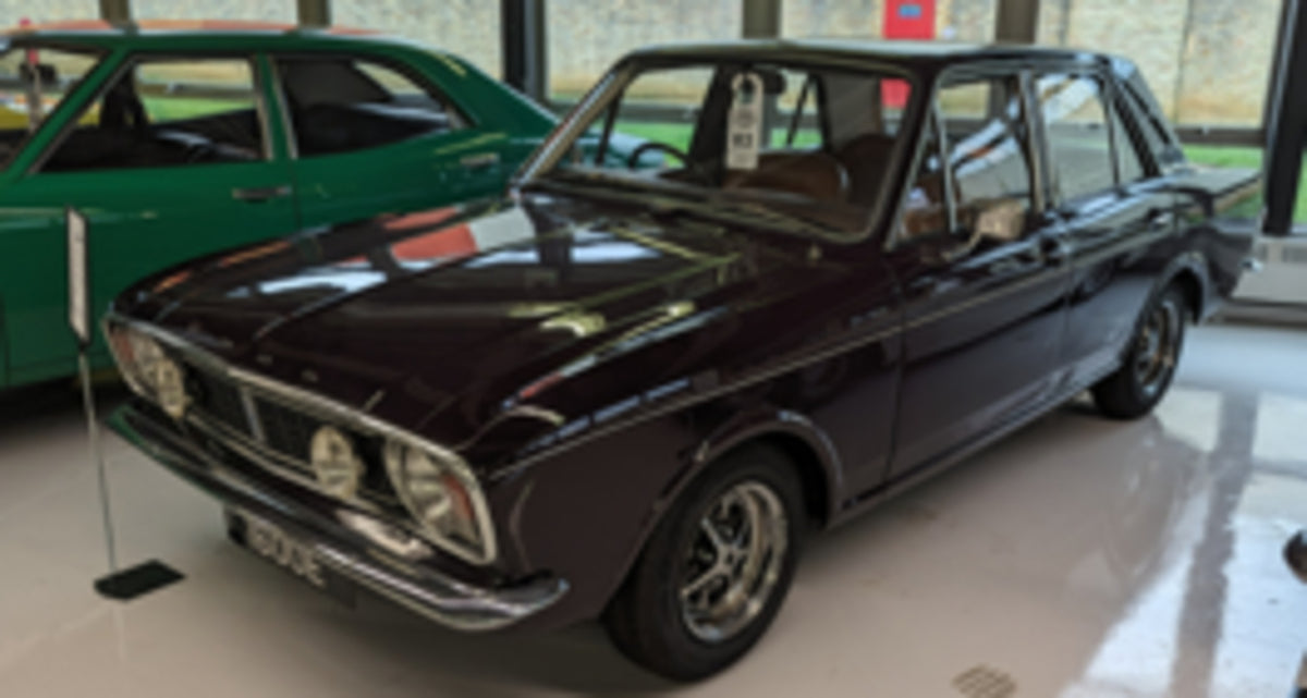 This archival image documents the 1970 Ford Cortina Mk II 1600E and is preserved in the Ford Heritage Vault as part of Ford Motor Company's historic photographic archive. Free for personal, non-commercial use. Ford Heritage Vault reference AR-2024...