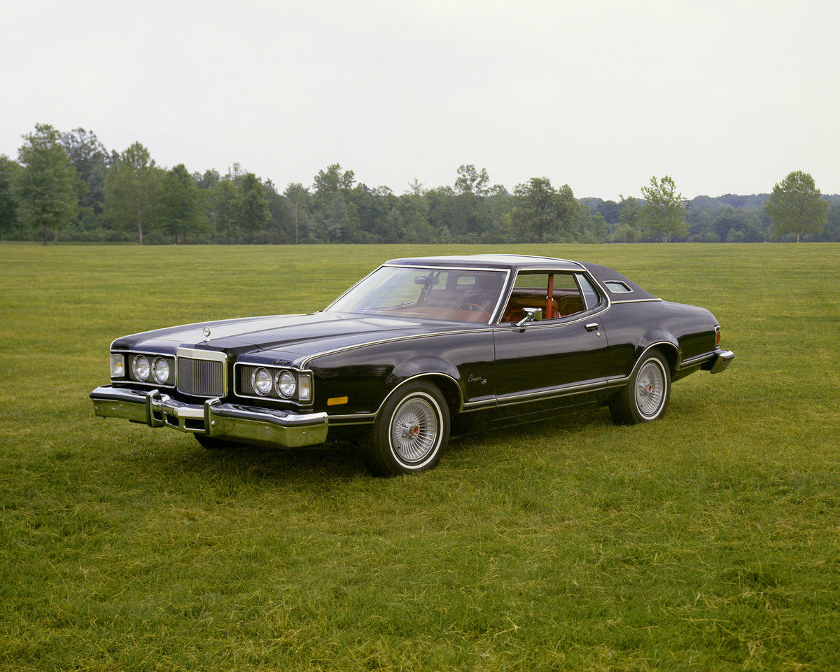This archival image documents the 1976 Mercury Cougar XR-7 with Trees in Background and is preserved in the Ford Heritage Vault as part of Ford Motor Company's historic photographic archive. Free for personal, non-commercial use. Ford Heritage Vau...