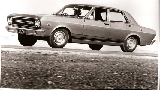 1966 Ford XR GT Falcon low view action shot HV 1966-0155