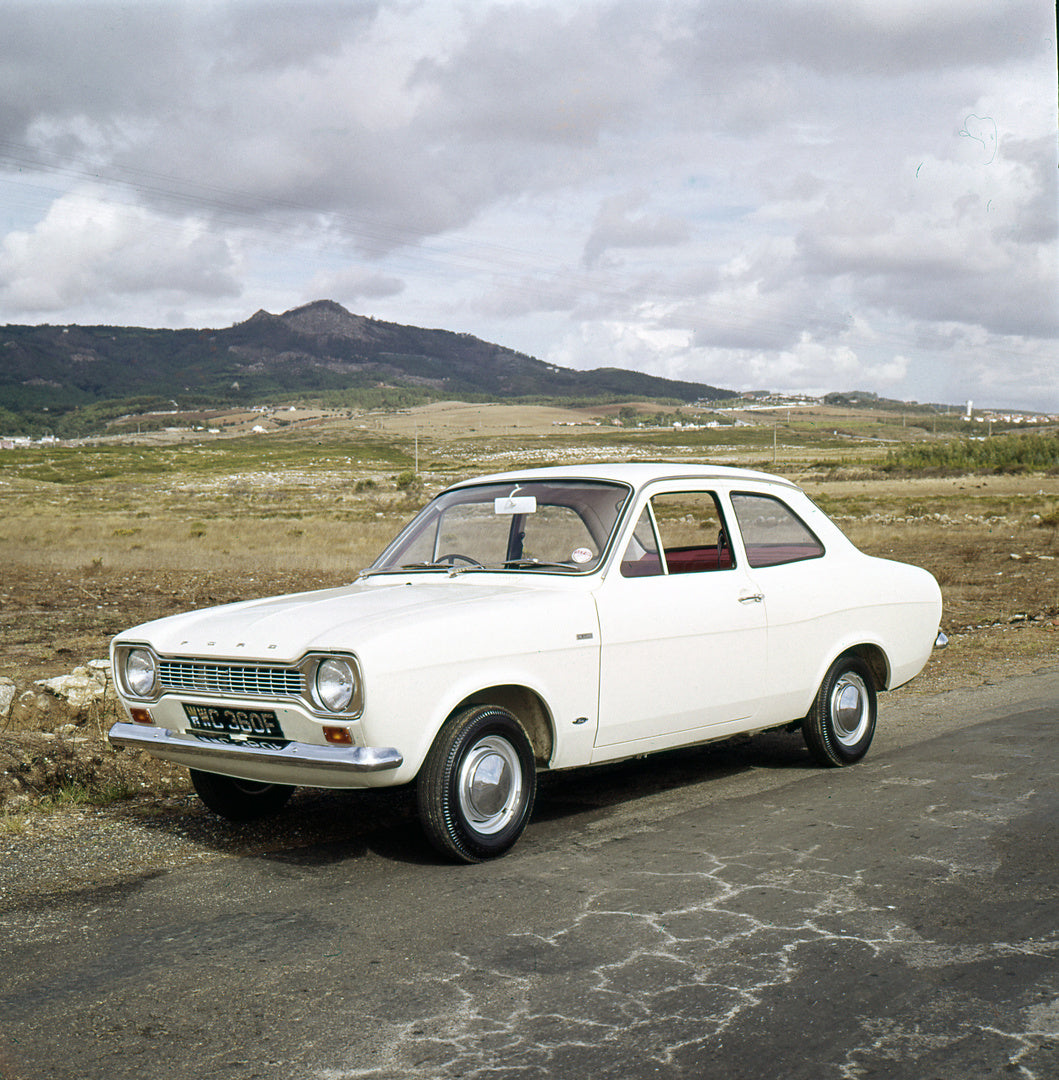 This archival image documents the 1967 Ford Escort Mark I Super in Portugal on scenic road with mountains and is preserved in the Ford Heritage Vault as part of Ford Motor Company's historic photographic archive. Free for personal, non-commercial ...