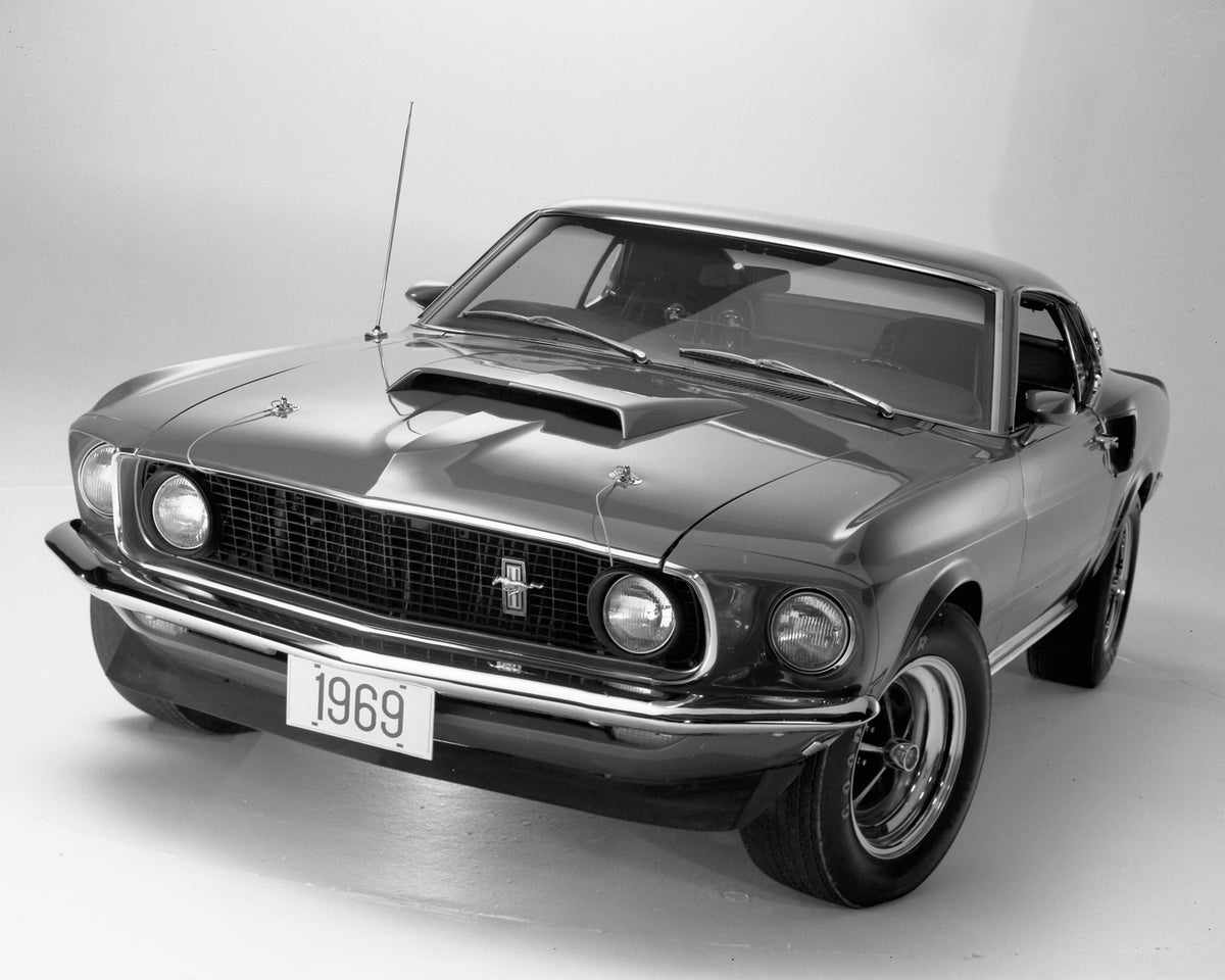 This archival image documents the 1969 Ford Mustang Boss 429 fastback in studio and is preserved in the Ford Heritage Vault as part of Ford Motor Company's historic photographic archive. Free for personal, non-commercial use. Ford Heritage Vault r...