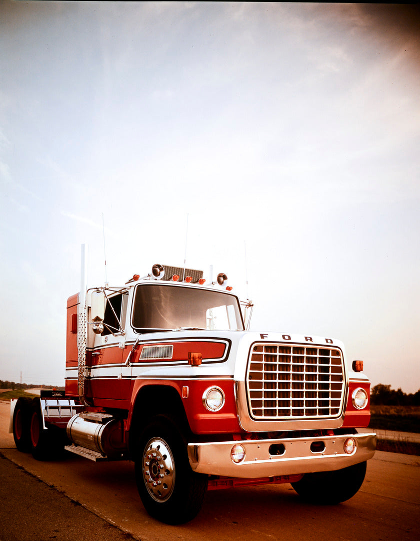 This archival image documents the 1976 Ford LTLS 9000 truck and is preserved in the Ford Heritage Vault as part of Ford Motor Company's historic photographic archive. Free for personal, non-commercial use. Ford Heritage Vault reference AR-2001-77-...