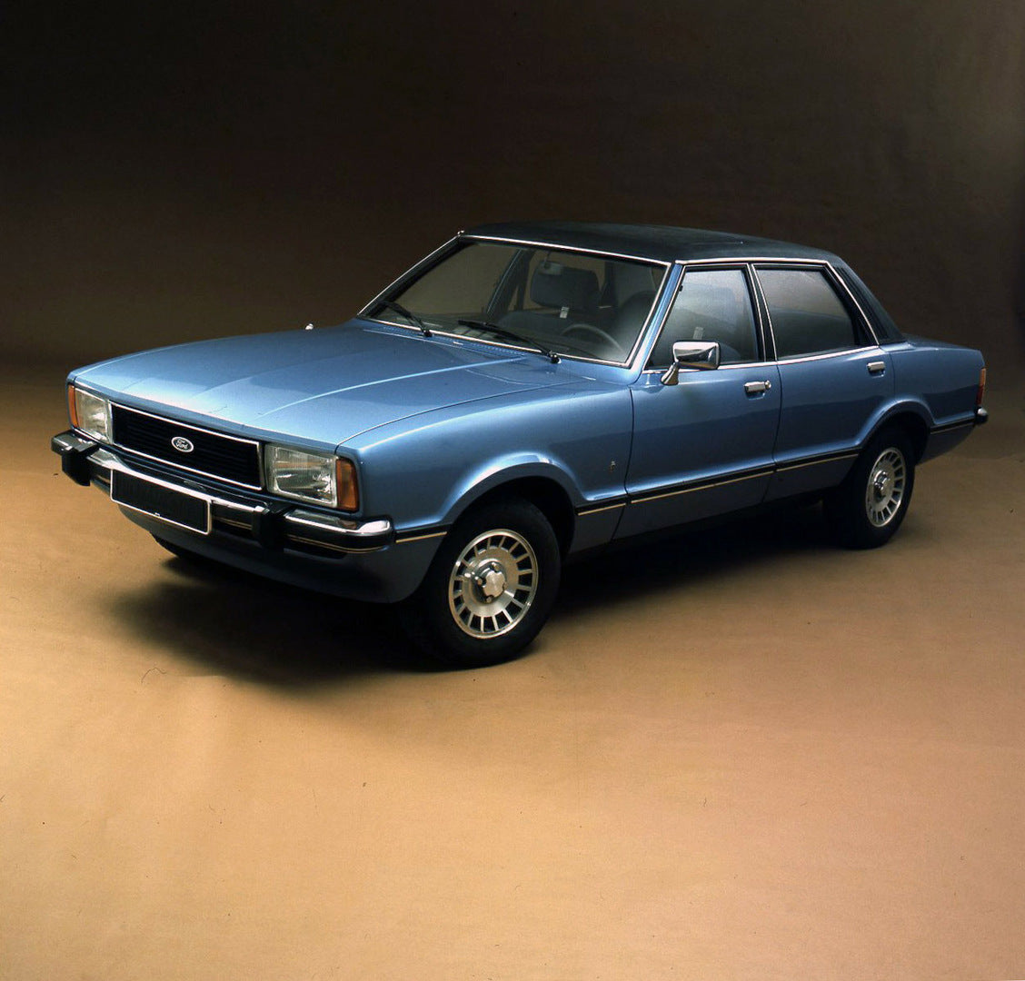 This archival image documents the 1975 Ford Taunus Ghia in studio and is preserved in the Ford Heritage Vault as part of Ford Motor Company's historic photographic archive. Free for personal, non-commercial use. Ford Heritage Vault reference AR-20...