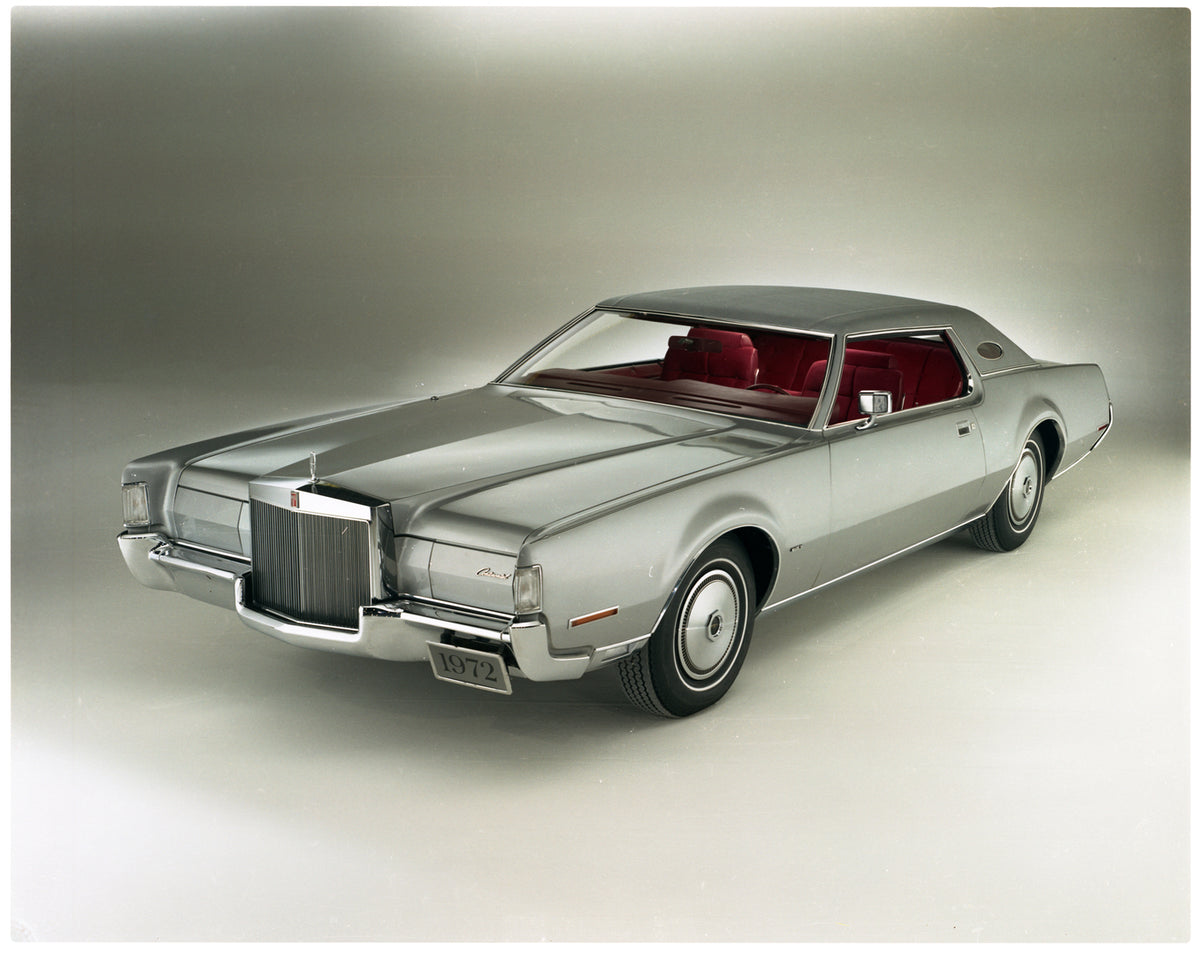 This archival image documents the 1972 Lincoln Mark IV and is preserved in the Ford Heritage Vault as part of Ford Motor Company's historic photographic archive. Free for personal, non-commercial use. Ford Heritage Vault reference AR-2008-8.1.1.1051.