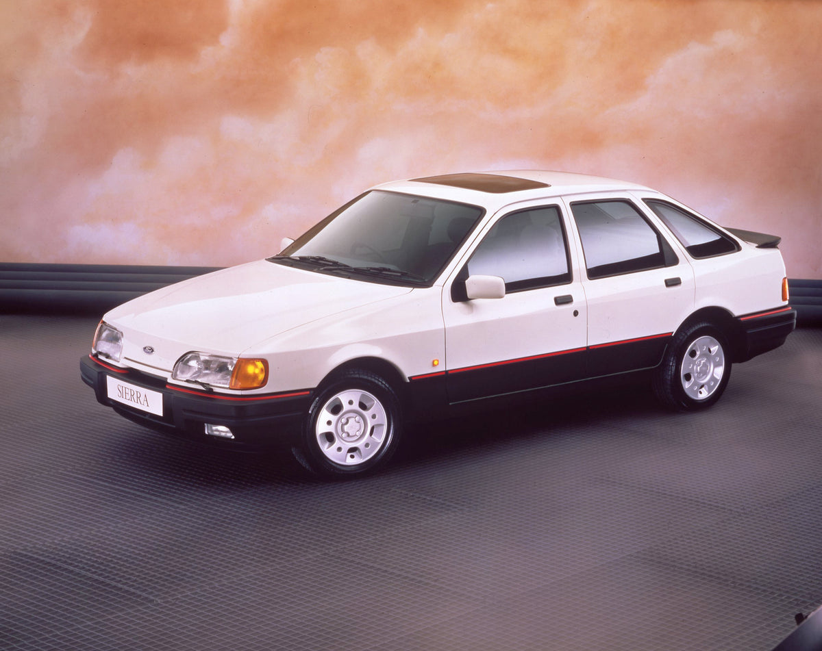This archival image documents the 1989 Ford Sierra Mark II in studio and is preserved in the Ford Heritage Vault as part of Ford Motor Company's historic photographic archive. Free for personal, non-commercial use. Ford Heritage Vault reference AR...