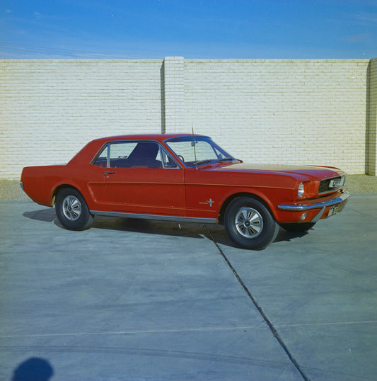 1964 Ford Mustang Hardtop Driver Side Front End View in Driveway FAP-2011-3 HV 1964-0130