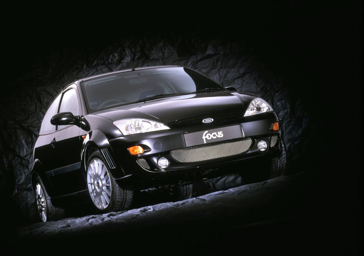This archival image documents the 2001 Ford Focus Mark I in studio and is preserved in the Ford Heritage Vault as part of Ford Motor Company's historic photographic archive. Free for personal, non-commercial use. Ford Heritage Vault reference AR-2...