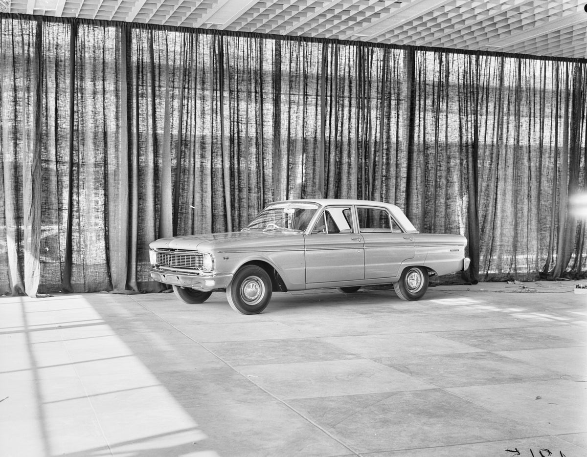 This archival image documents the 1965 Ford XP Falcon Passenger Side Profile on Showroom Floor FAP-2011-3 and is preserved in the Ford Heritage Vault as part of Ford Motor Company's historic photographic archive. Free for personal, non-commercial ...