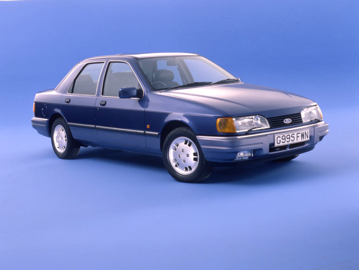 This archival image documents the 1989 Ford Sierra Mark II Sapphire 2000 R in studio and is preserved in the Ford Heritage Vault as part of Ford Motor Company's historic photographic archive. Free for personal, non-commercial use. Ford Heritage Va...