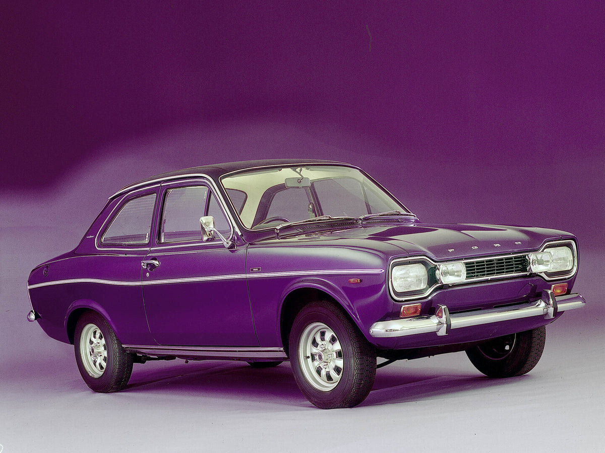 This archival image documents the 1973 Ford Escort 1300E front 3/4 view in studio 1973-96 and is preserved in the Ford Heritage Vault as part of Ford Motor Company's historic photographic archive. Free for personal, non-commercial use. Ford Herita...