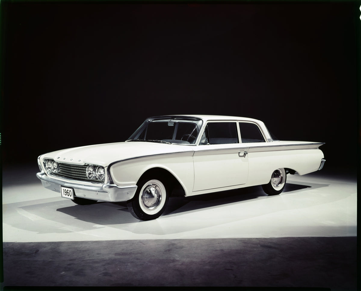 This archival image documents the 1960 Ford Fairlane Club Sedan and is preserved in the Ford Heritage Vault as part of Ford Motor Company's historic photographic archive. Free for personal, non-commercial use. Ford Heritage Vault reference AR-2008...