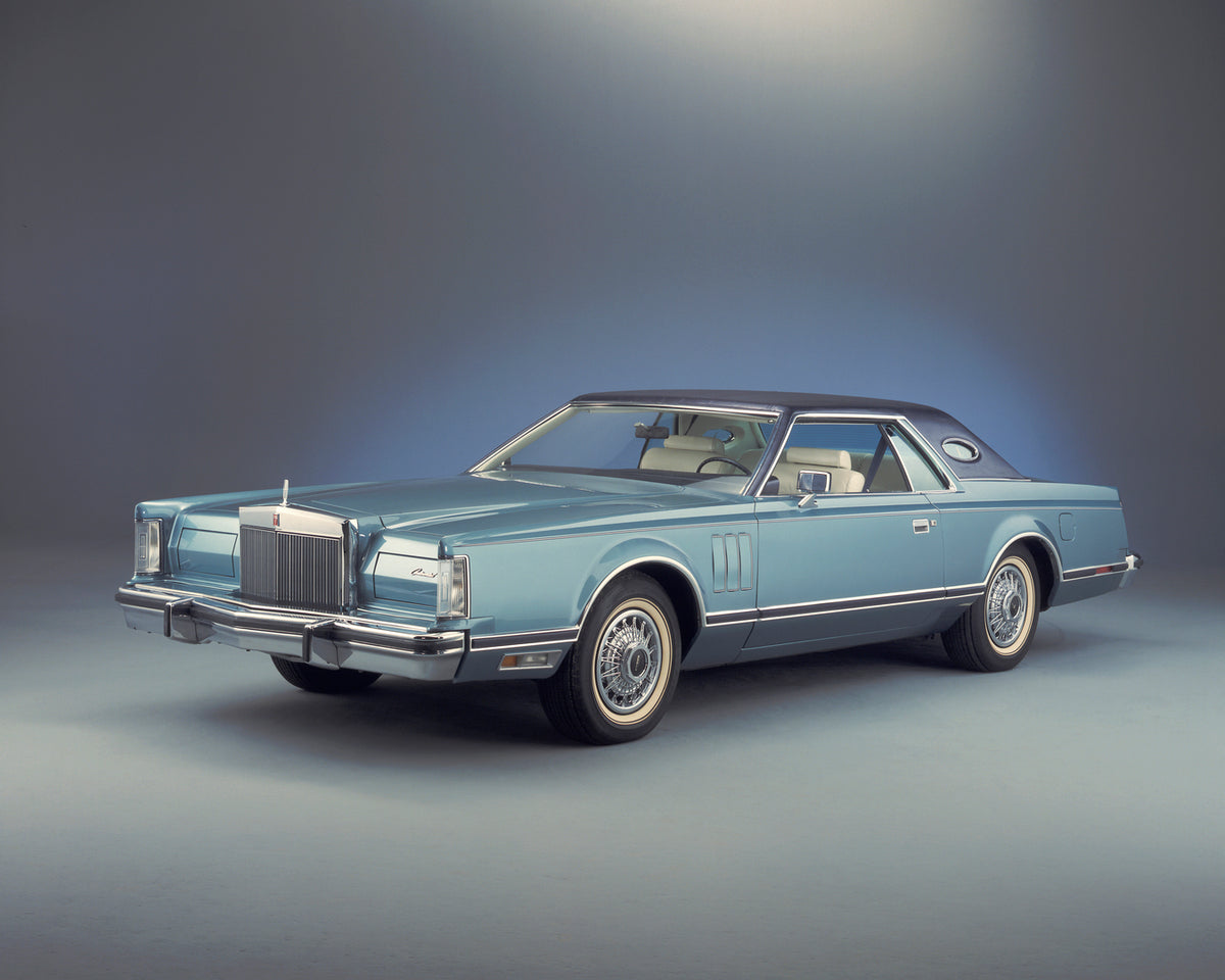This archival image documents the 1979 Lincoln Continental Mark V and is preserved in the Ford Heritage Vault as part of Ford Motor Company's historic photographic archive. Free for personal, non-commercial use. Ford Heritage Vault reference AR-20...