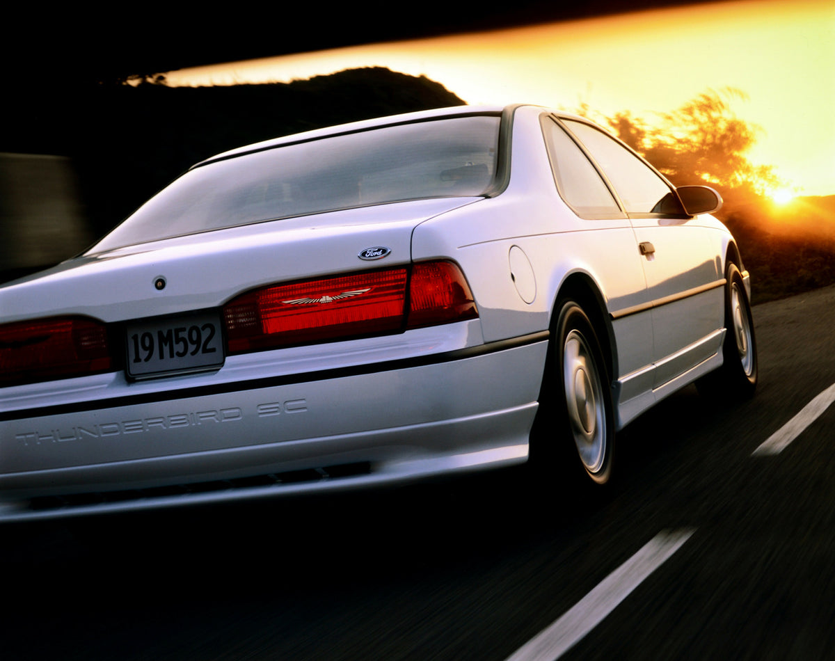 This archival image documents the 1992 Ford Thunderbird two-door and is preserved in the Ford Heritage Vault as part of Ford Motor Company's historic photographic archive. Free for personal, non-commercial use. Ford Heritage Vault reference AR-200...