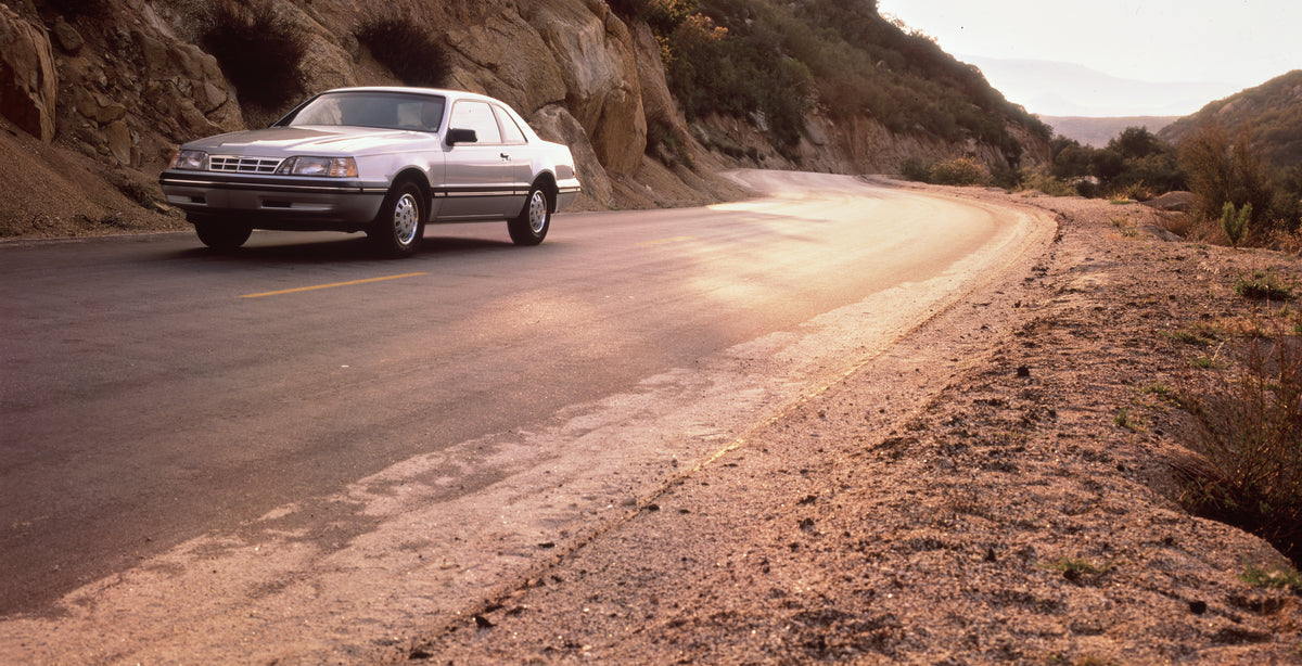This archival image documents the 1988 Ford Thunderbird Sport scenic and is preserved in the Ford Heritage Vault as part of Ford Motor Company's historic photographic archive. Free for personal, non-commercial use. Ford Heritage Vault reference AR...