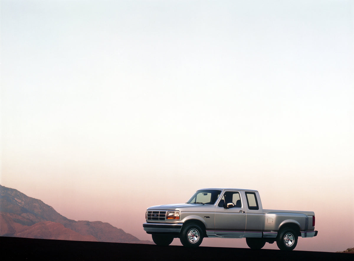 This archival image documents the 1992 Ford F-150 Flareside extended cab and is preserved in the Ford Heritage Vault as part of Ford Motor Company's historic photographic archive. Free for personal, non-commercial use. Ford Heritage Vault referenc...