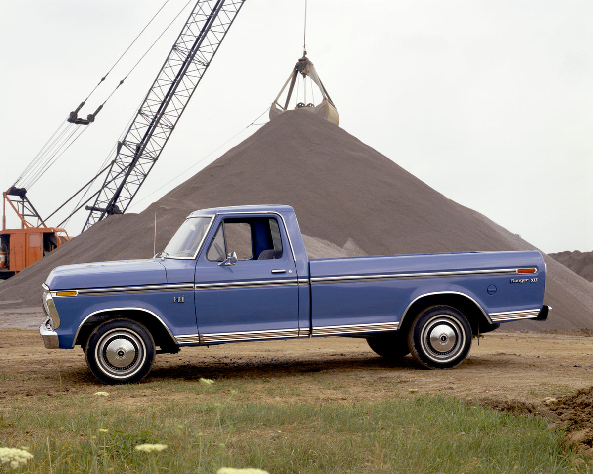 This archival image documents the 1973 Ford F-100 pickup truck and is preserved in the Ford Heritage Vault as part of Ford Motor Company's historic photographic archive. Free for personal, non-commercial use. Ford Heritage Vault reference AR-2008-...