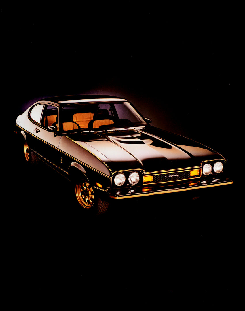 This archival image documents the 1976 Mercury Capri two-door and is preserved in the Ford Heritage Vault as part of Ford Motor Company's historic photographic archive. Free for personal, non-commercial use. Ford Heritage Vault reference AR-2001-7...