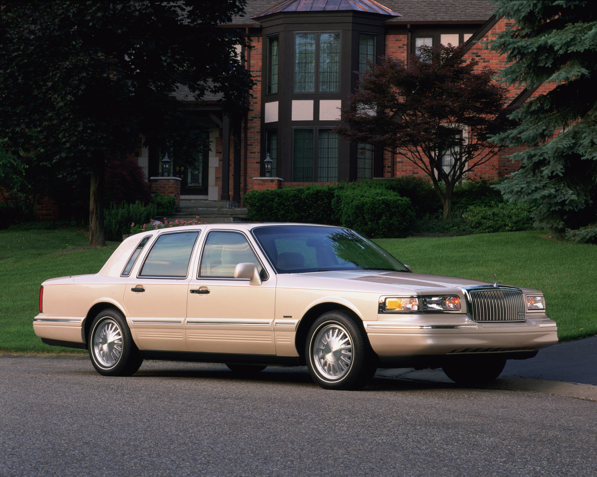 This archival image documents the 1997 Lincoln Town Car and is preserved in the Ford Heritage Vault as part of Ford Motor Company's historic photographic archive. Free for personal, non-commercial use. Ford Heritage Vault reference AR-2008-8.1.1.1...