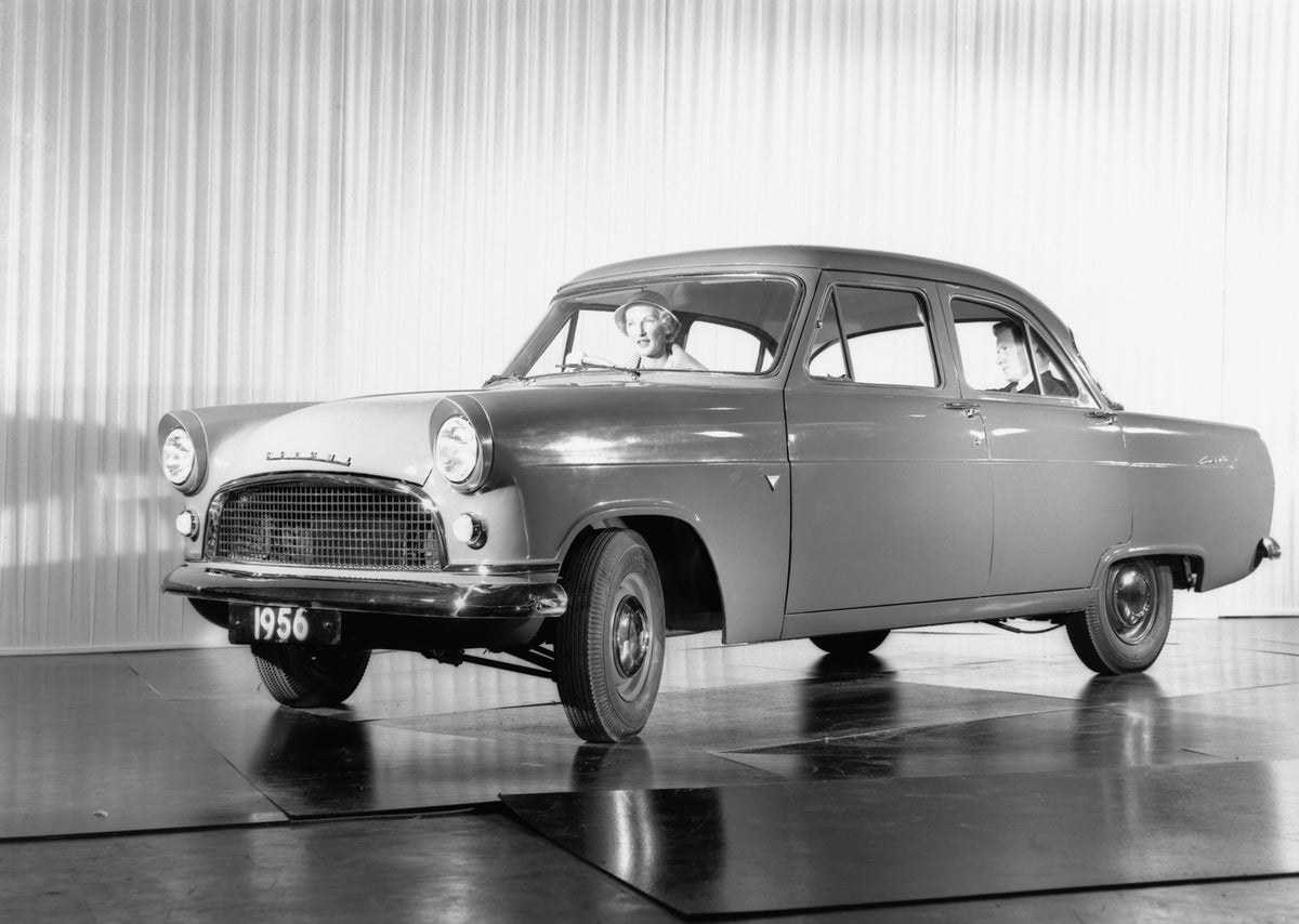 This archival image documents the 1955 Ford Consul Mark II in Briggs Styling Room and is preserved in the Ford Heritage Vault as part of Ford Motor Company's historic photographic archive. Free for personal, non-commercial use. Ford Heritage Vault...
