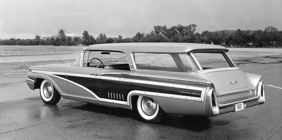 This archival image documents the 1960 Mercury Colony Park station wagon and is preserved in the Ford Heritage Vault as part of Ford Motor Company's historic photographic archive. Free for personal, non-commercial use. Ford Heritage Vault referenc...