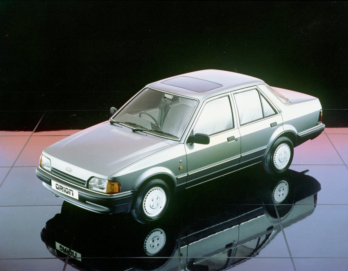 This archival image documents the 1985 Ford Orion Ghia L in studio and is preserved in the Ford Heritage Vault as part of Ford Motor Company's historic photographic archive. Free for personal, non-commercial use. Ford Heritage Vault reference AR-2...