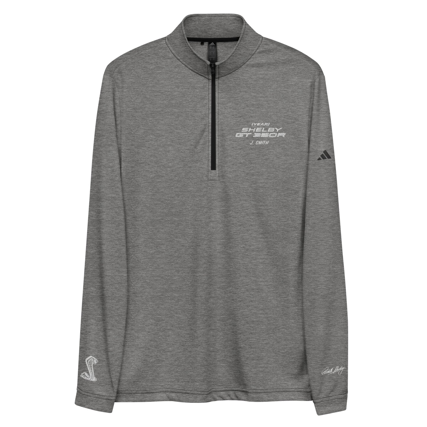 SHELBY GT350R ADIDAS Custom Embroidered Quarter zip pullover