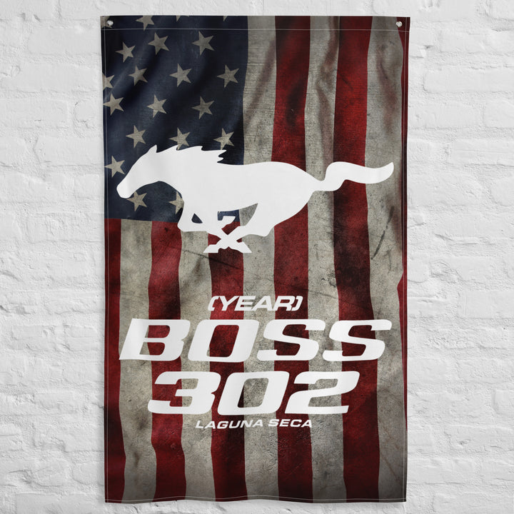 BOSS 302 LAGUNA SECA Custom US Wall Flag