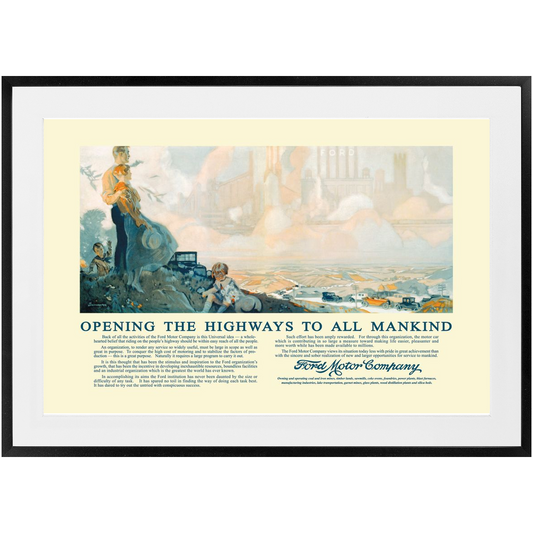 Opening The Highways To All Man Kind Framed Prints 24" x 36"