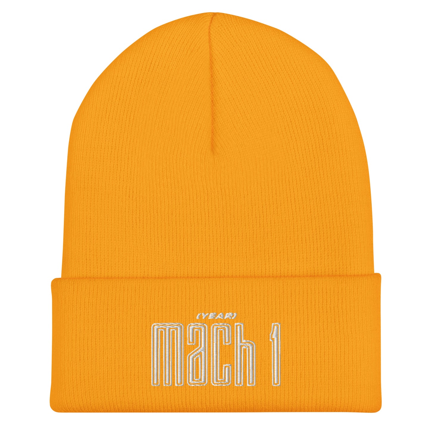 MACH 1 Custom Embroidered Cuffed Beanie