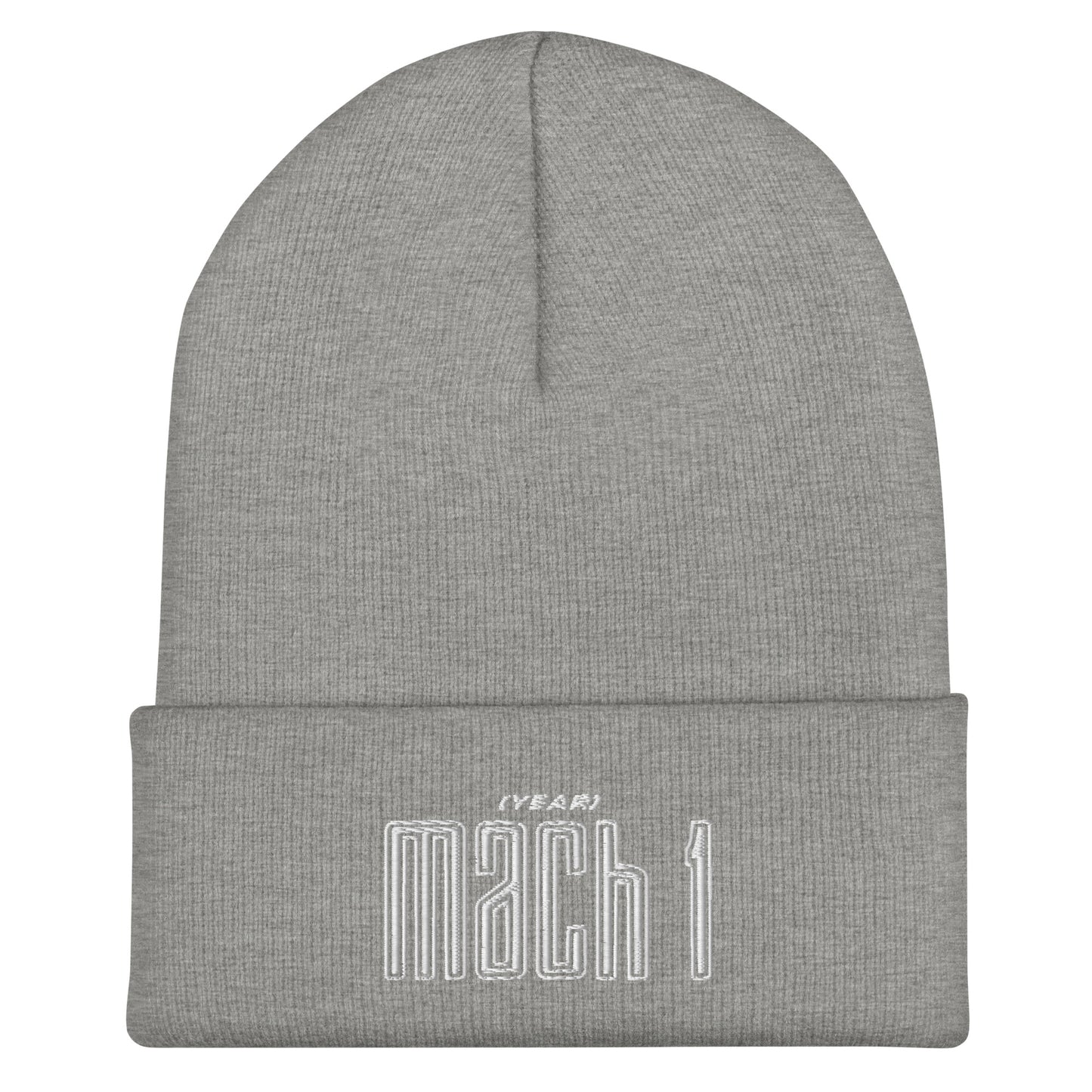 MACH 1 Custom Embroidered Cuffed Beanie