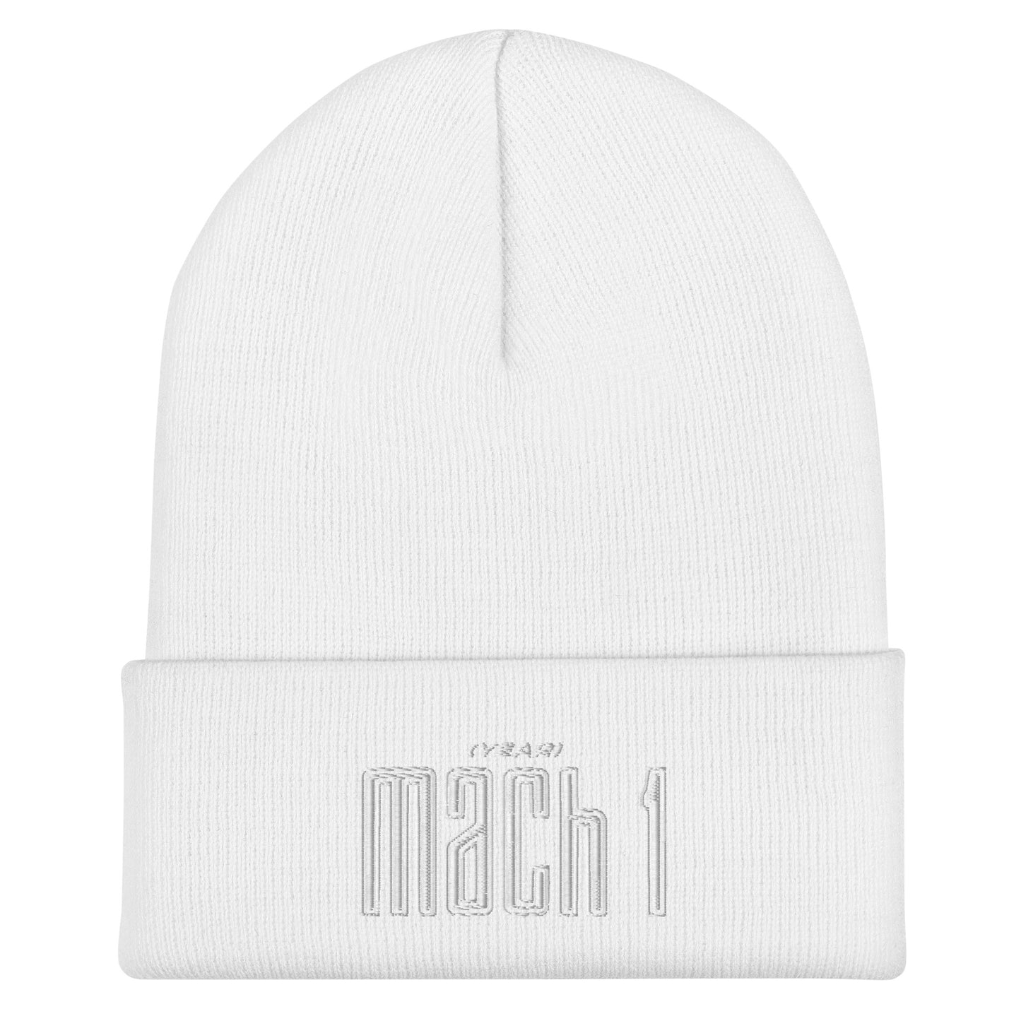 MACH 1 Custom Embroidered Cuffed Beanie