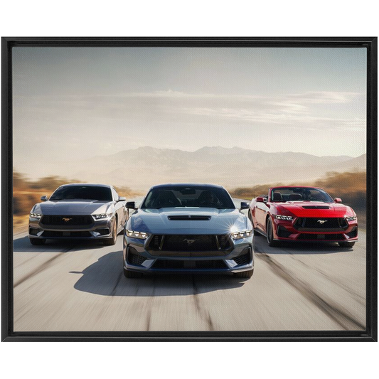 2024 Mustang Family Framed Traditional Stretched Canvas up to 48" x 60"