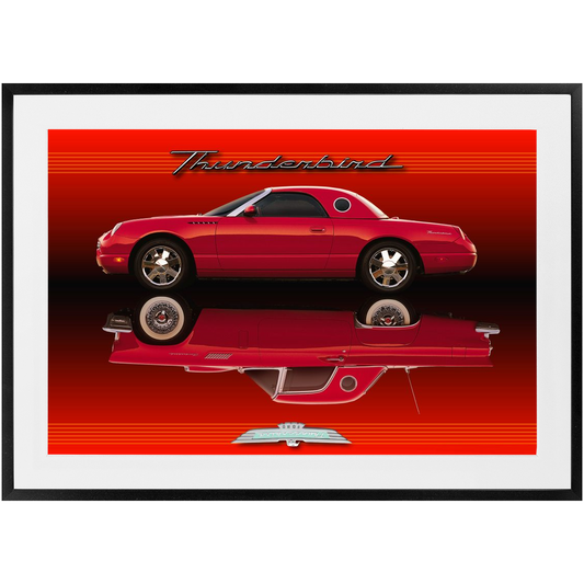 Thunderbird Ad, Old and New Premium Framed Prints 24" x 36"