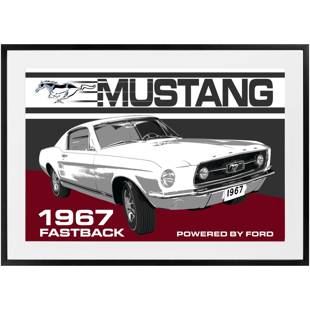 1967 Fastback Framed Prints 24" x 36"